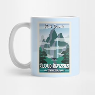 Visit Cloud Recesses retro travel poster Mug